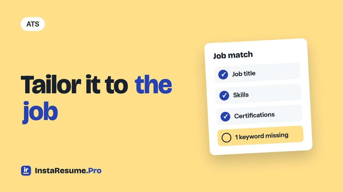 How to Tailor Your Resume to a Job Description (Step-by-Step)