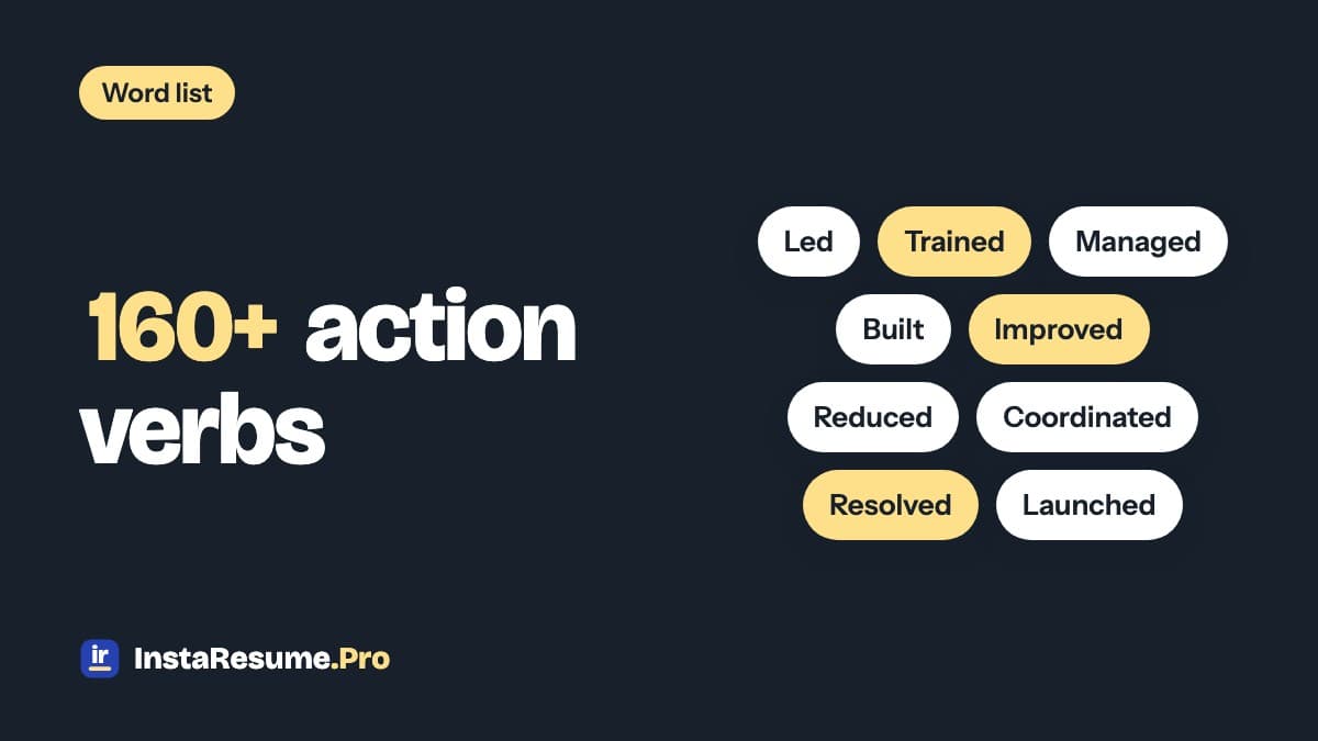 Resume Action Verbs: 160+ Power Words That Get You Hired